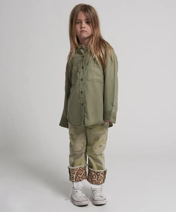 WomenKids One Teaspoon Denim Tops KIDS KHAKI SOHO SHIRT WomenKids One Teaspoon Denim Tops KIDS KHAKI SOHO SHIRT