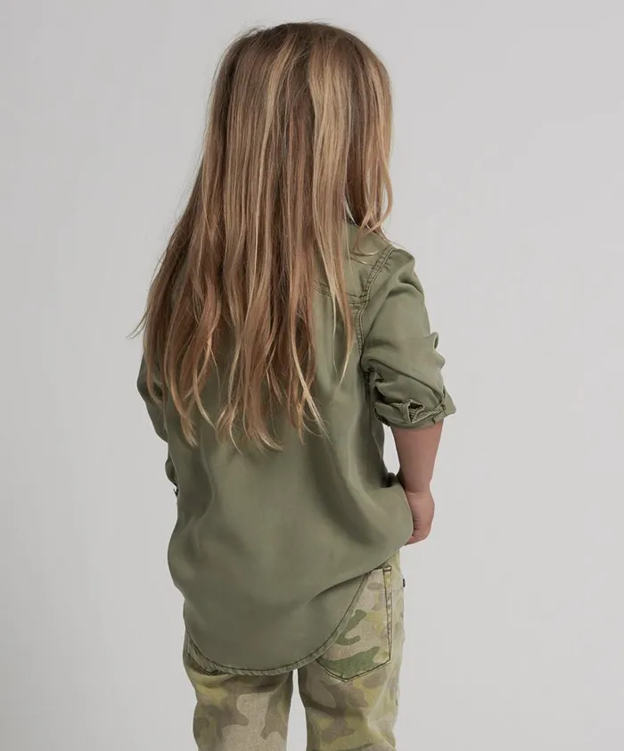 WomenKids One Teaspoon Denim Tops KIDS KHAKI SOHO SHIRT WomenKids One Teaspoon Denim Tops KIDS KHAKI SOHO SHIRT