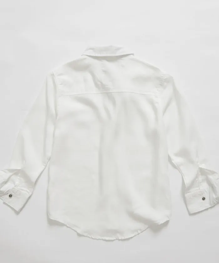 WomenKids One Teaspoon Denim Tops KIDS WHITE SOHO SHIRT