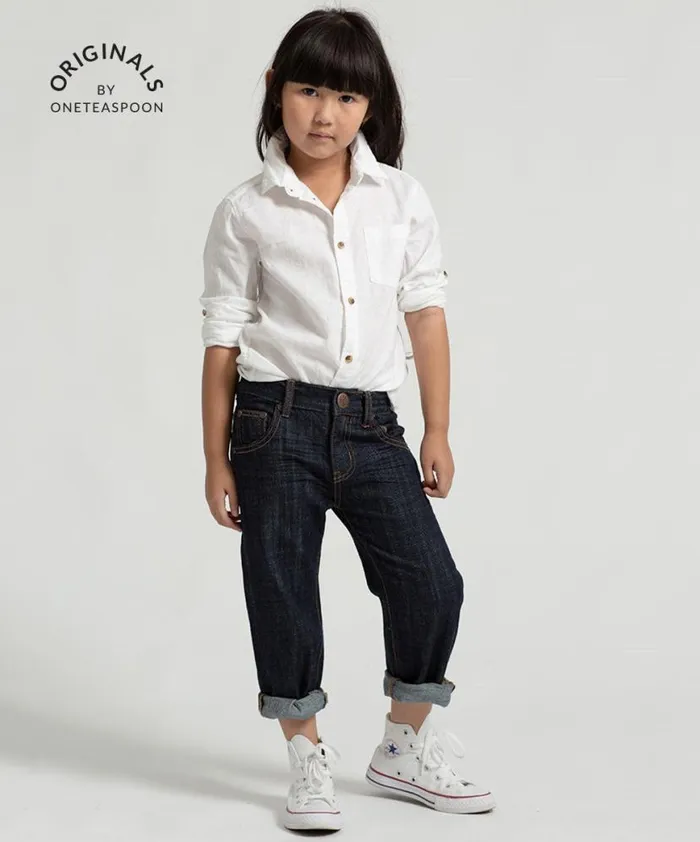 WomenKids One Teaspoon Organic Tees ORGANIC RAW BANDIT JEAN BLUE