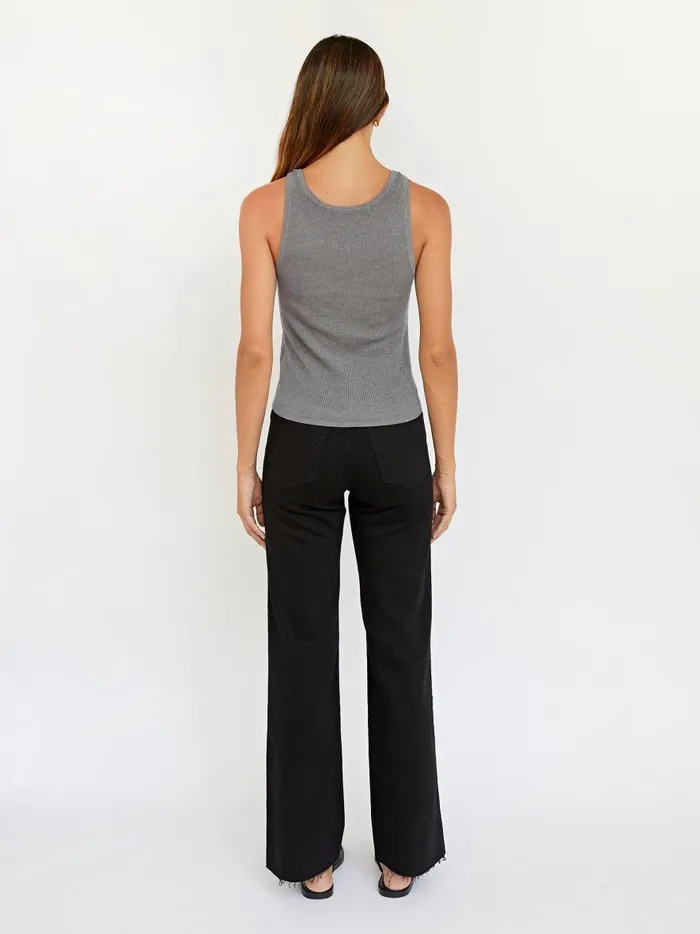 Women Knit Tank Grey Marle The UNDONE Tops