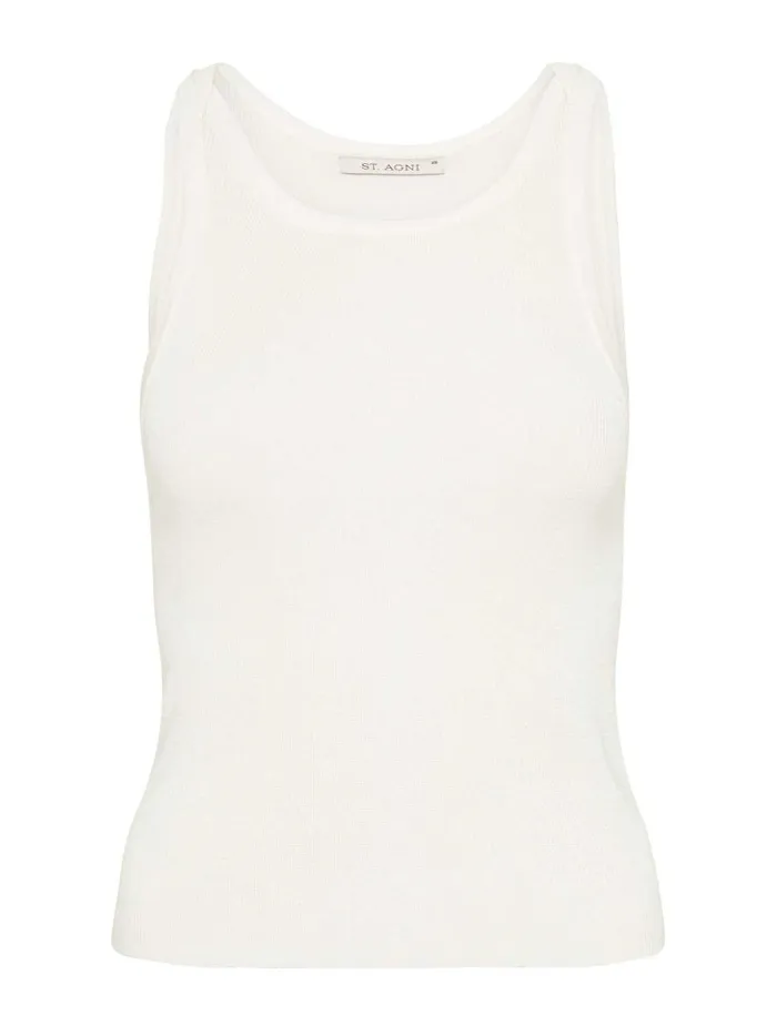 Women Knit Tank White The UNDONE Tops