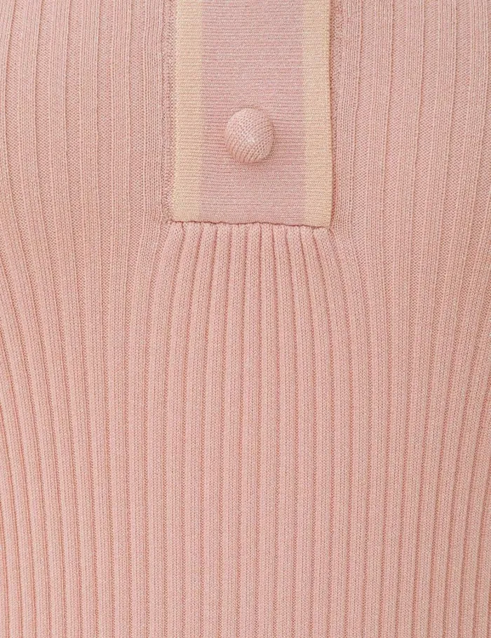 Women Knitwear Zimmermann Metallic Polo Peach