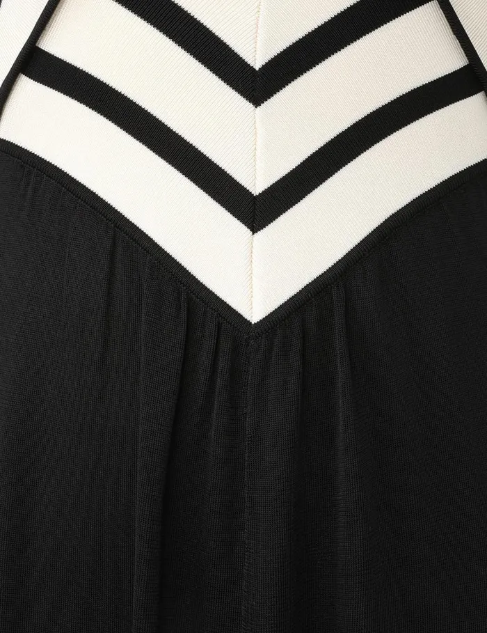 Women Knitwear Zimmermann Natura Halter Neck Midi Dress Chevron