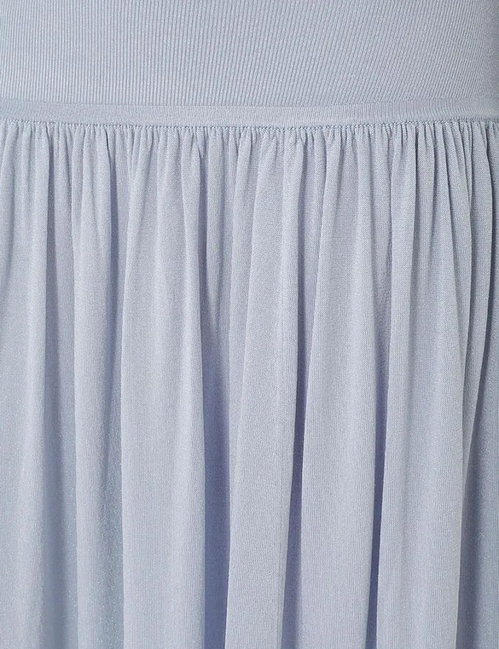 Women Knitwear Zimmermann Natura Metallic Midi Skirt Blue