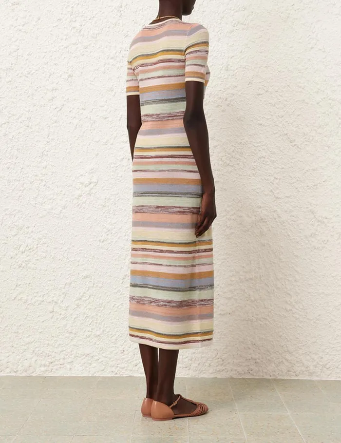 Women Knitwear Zimmermann Natura Mouline Midi Dress Multi