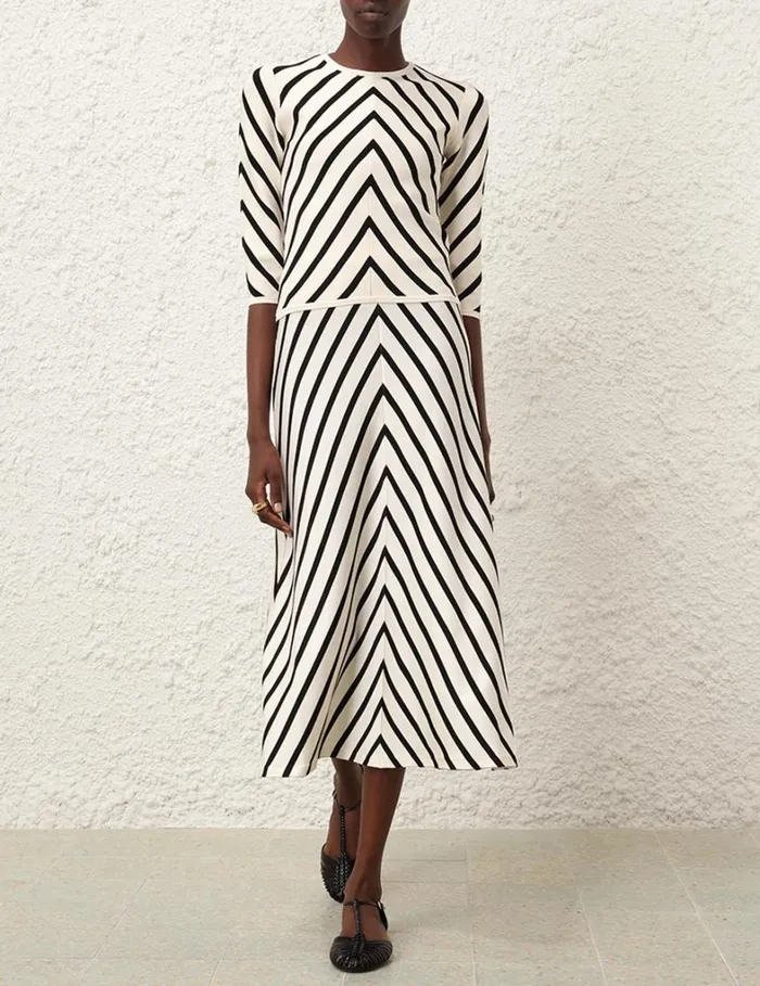 Women Knitwear Zimmermann Natura Swing Skirt Chevron