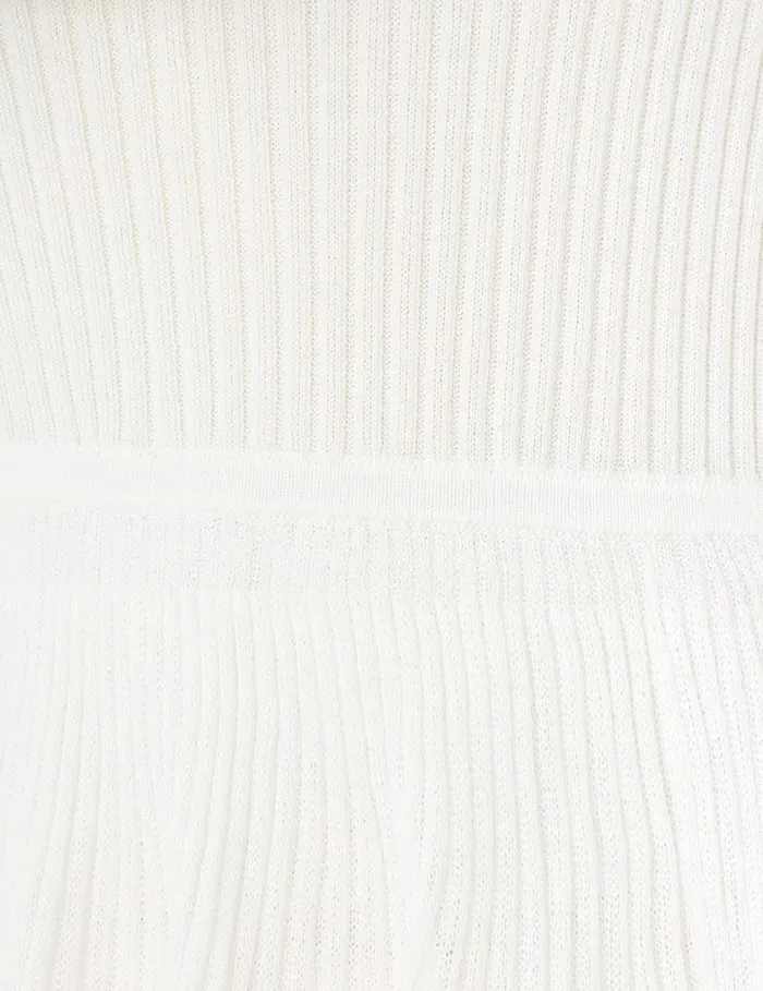 Women Knitwear Zimmermann Natura Tiered Ruffle Dress Cream