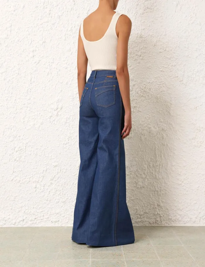 Women Knitwear Zimmermann Scoop Neck Tank Parchment