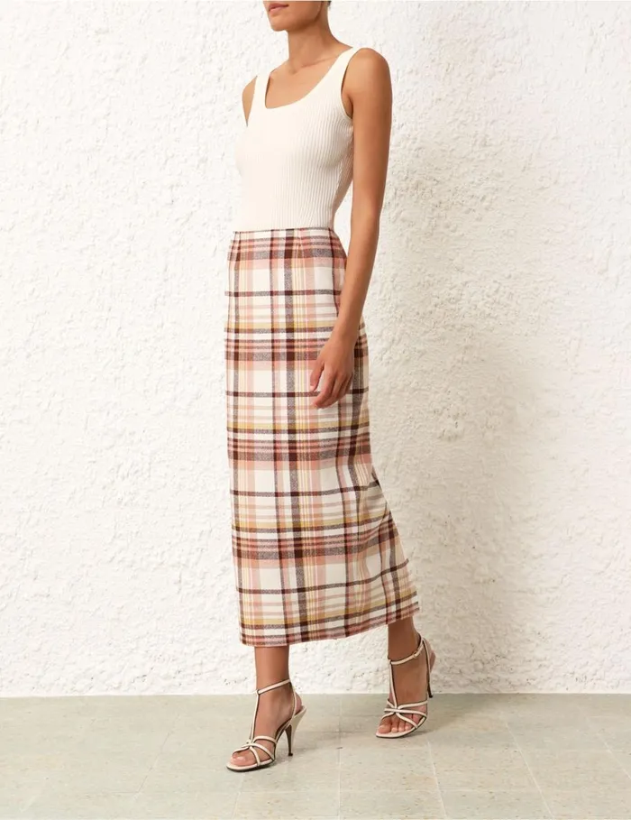Women Knitwear Zimmermann Scoop Neck Tank Parchment