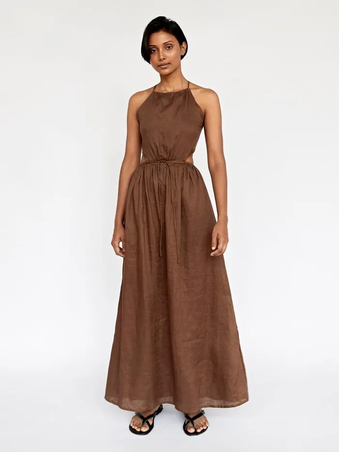 Women La Piedra Maxi Dress Chocolate The UNDONE Dresses Women La Piedra Maxi Dress Chocolate The UNDONE Dresses