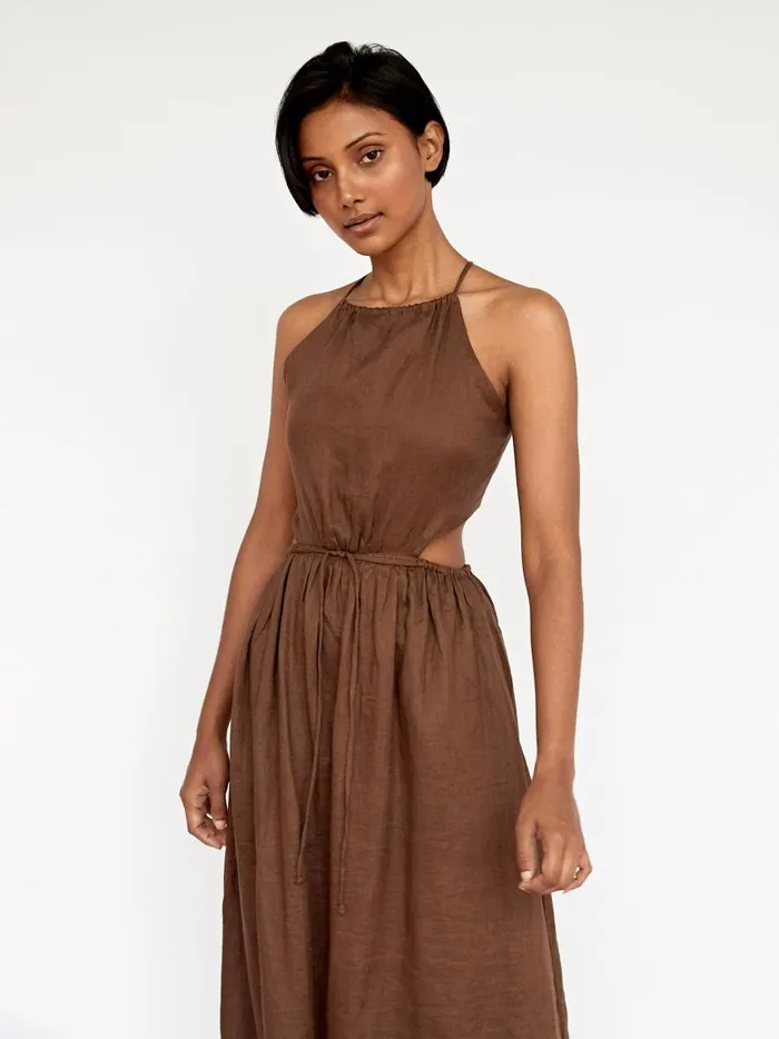 Women La Piedra Maxi Dress Chocolate The UNDONE Dresses Women La Piedra Maxi Dress Chocolate The UNDONE Dresses