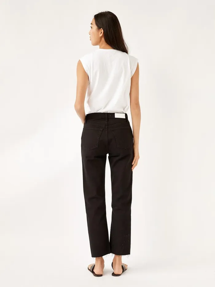 Women Le Mid Rise Muscle Tee Blanc The UNDONE Tops