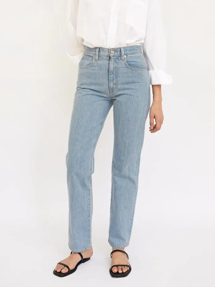 Women London High Rise Straight Leg Jean Clear Skies The UNDONE Denim