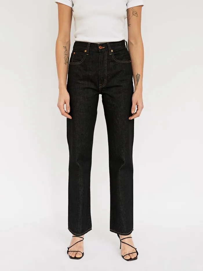 Women London High Rise Straight Leg Jean Empty Sky The UNDONE Denim