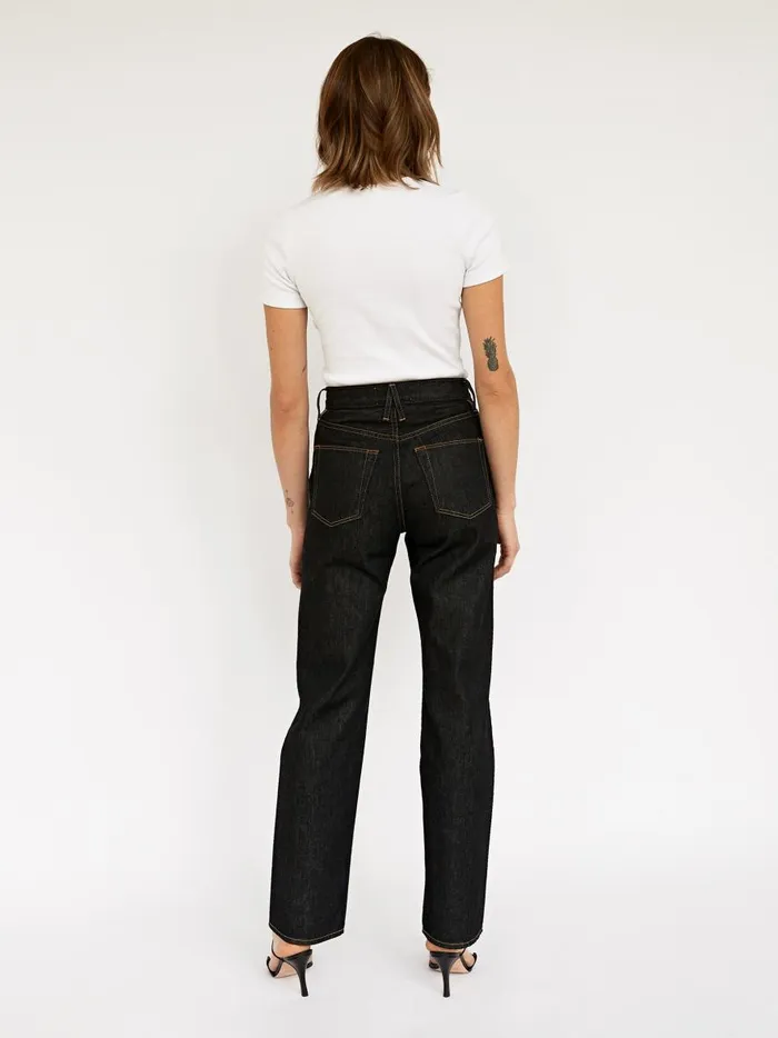 Women London High Rise Straight Leg Jean Empty Sky The UNDONE Denim
