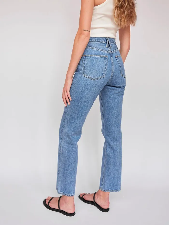 Women London High Rise Straight Leg Jean Killing Time The UNDONE Denim