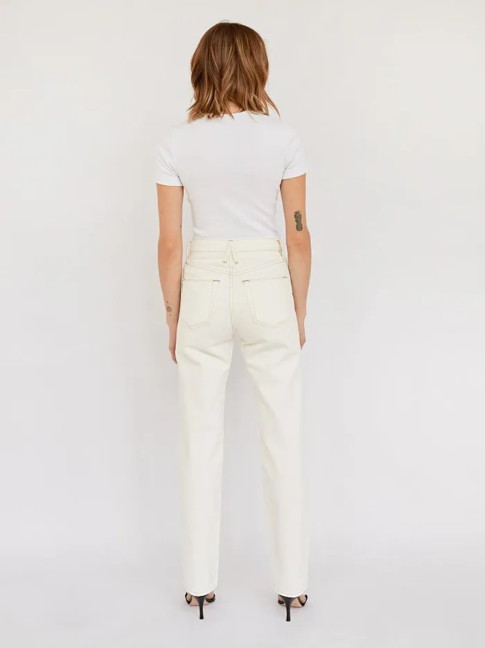 Women London High Rise Straight Leg Jean Natural White The UNDONE Denim