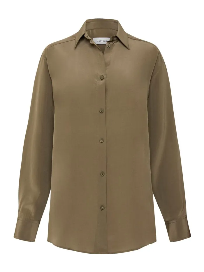 Women Long Sleeve Silk Shirt Willow The UNDONE Tops