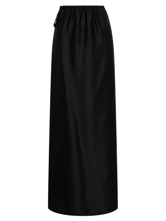 Women Lucia Tie Up Skirt Noir The UNDONE Skirts
