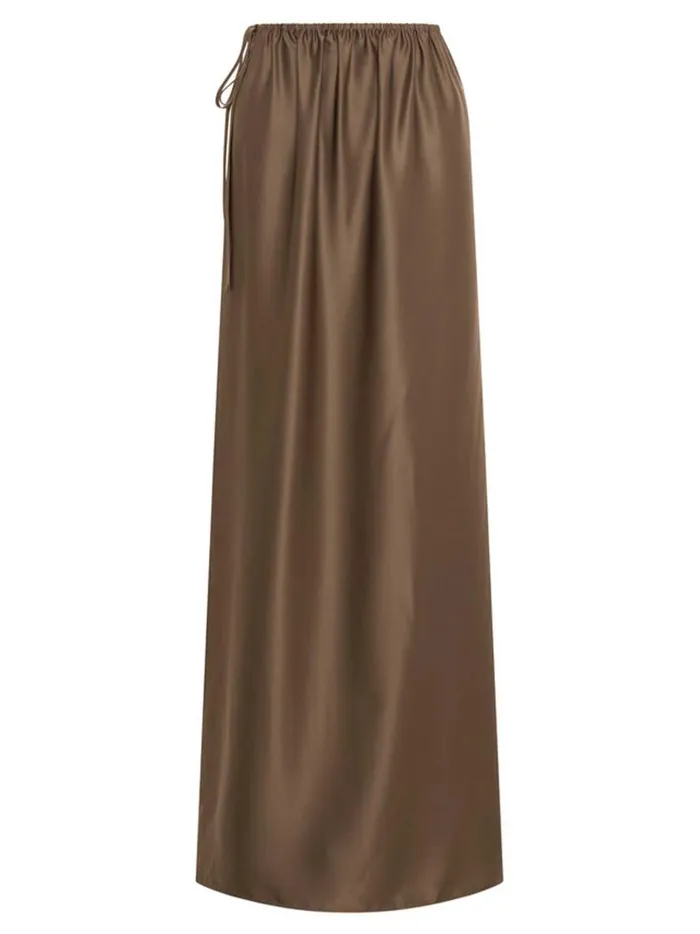 Women Lucia Tie Up Skirt Tobacco The UNDONE Skirts