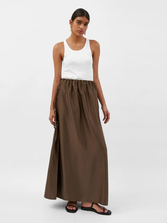 Women Lucia Tie Up Skirt Tobacco The UNDONE Skirts