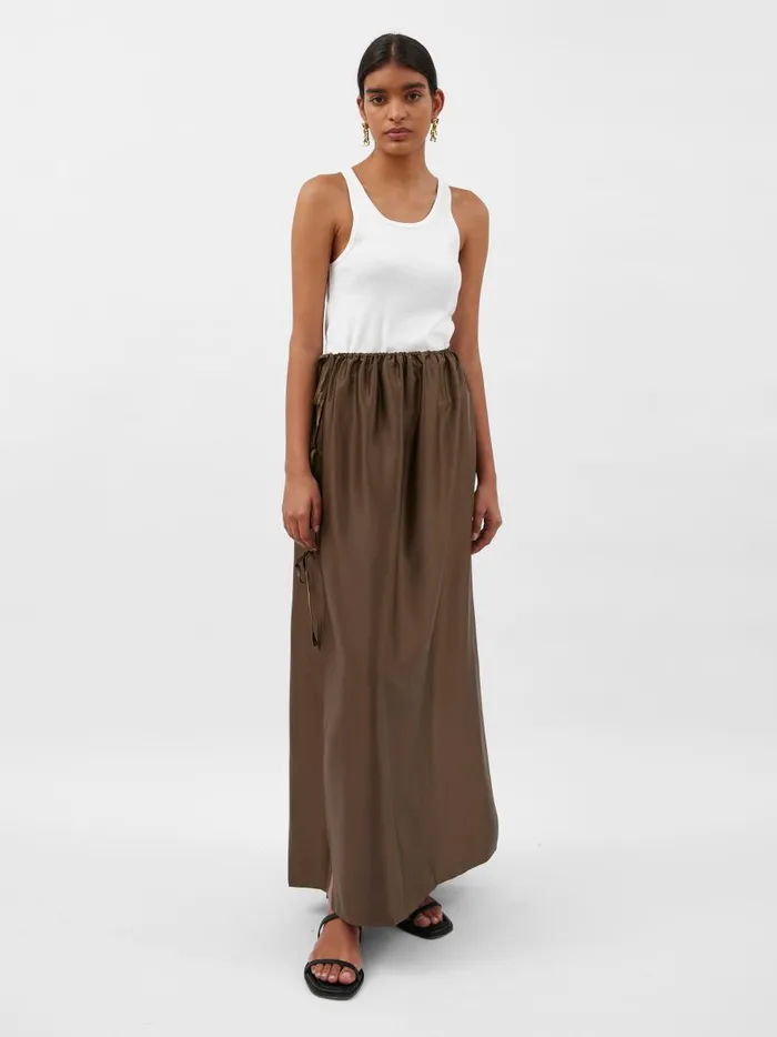 Women Lucia Tie Up Skirt Tobacco The UNDONE Skirts