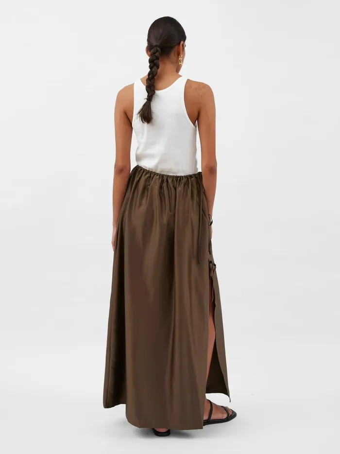 Women Lucia Tie Up Skirt Tobacco The UNDONE Skirts