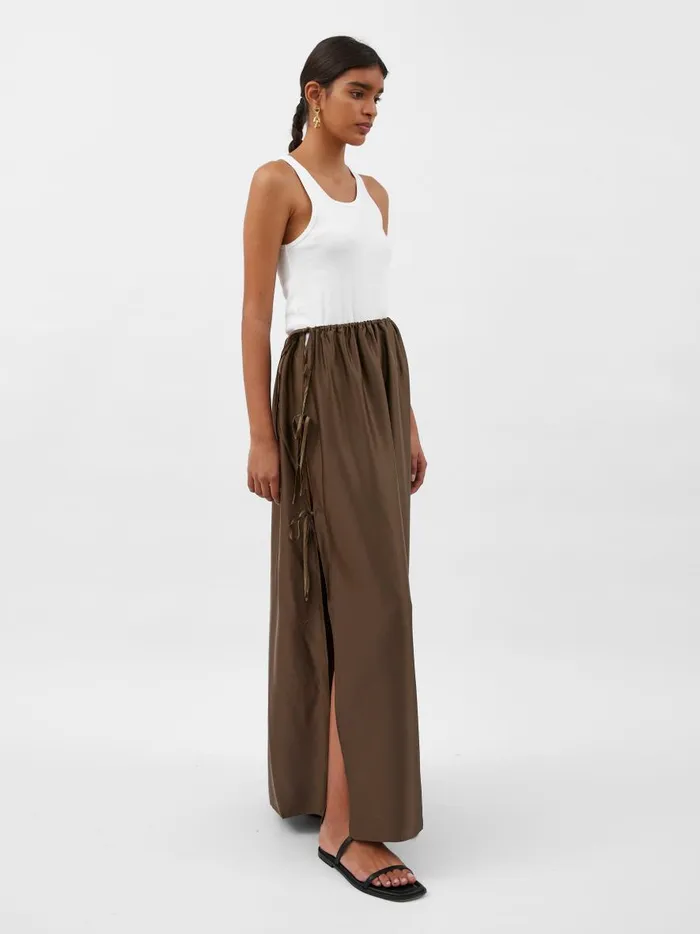 Women Lucia Tie Up Skirt Tobacco The UNDONE Skirts