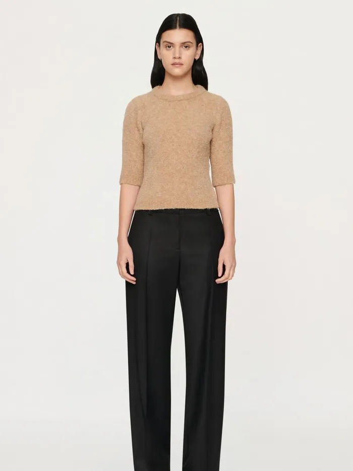 Women Luna Boucle Tee Camel The UNDONE Tops Women Luna Boucle Tee Camel The UNDONE Tops