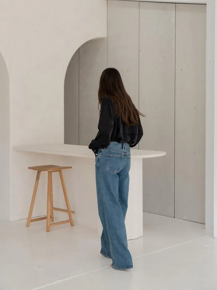 Women Mica Low Rise Wide Leg Jean Born To Run The UNDONE Denim