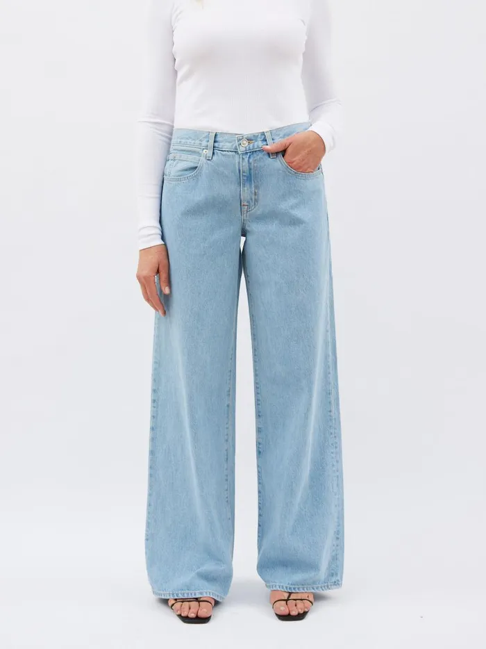 Women Mica Low Rise Wide Leg Jean Clear Skies The UNDONE Denim