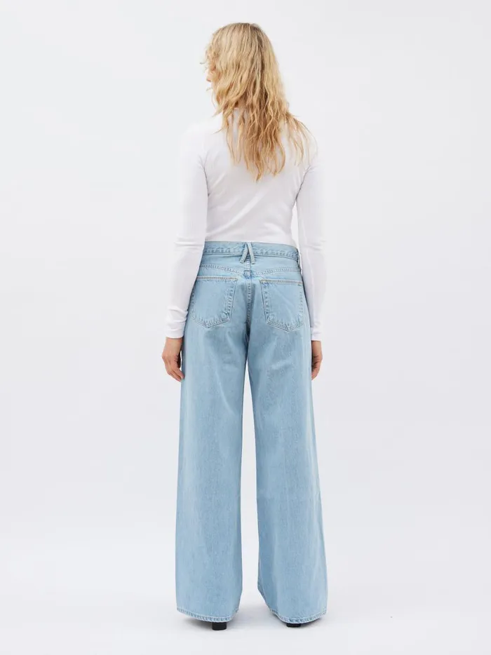 Women Mica Low Rise Wide Leg Jean Clear Skies The UNDONE Denim