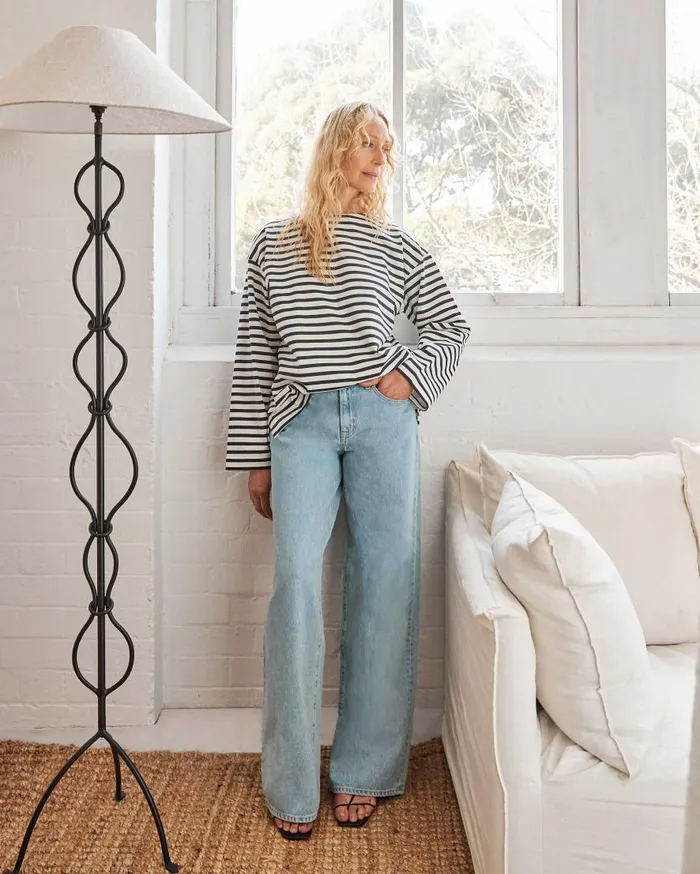 Women Mica Low Rise Wide Leg Jean Clear Skies The UNDONE Denim