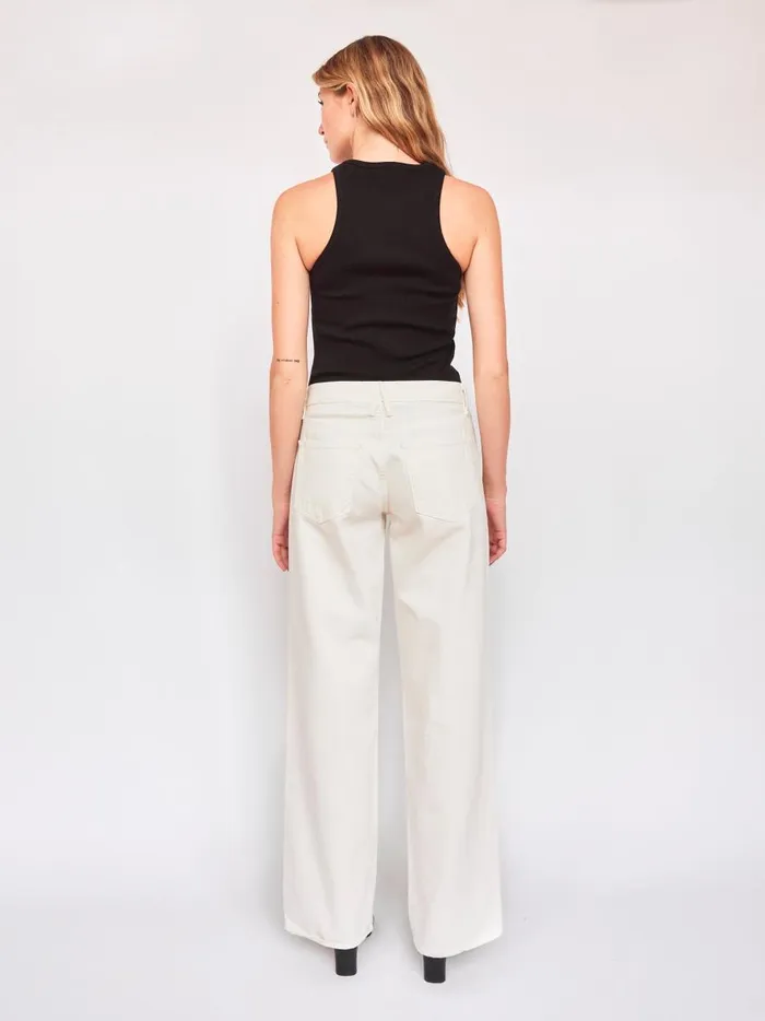 Women Mica Low Rise Wide Leg Jean White The UNDONE Denim