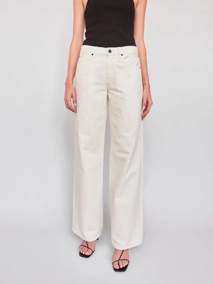 Women Mica Low Rise Wide Leg Jean White The UNDONE Denim