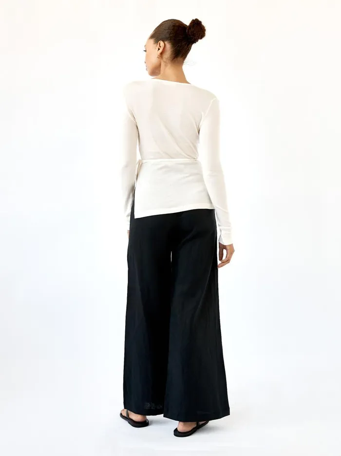 Women Misty Wrap Top White The UNDONE Tops