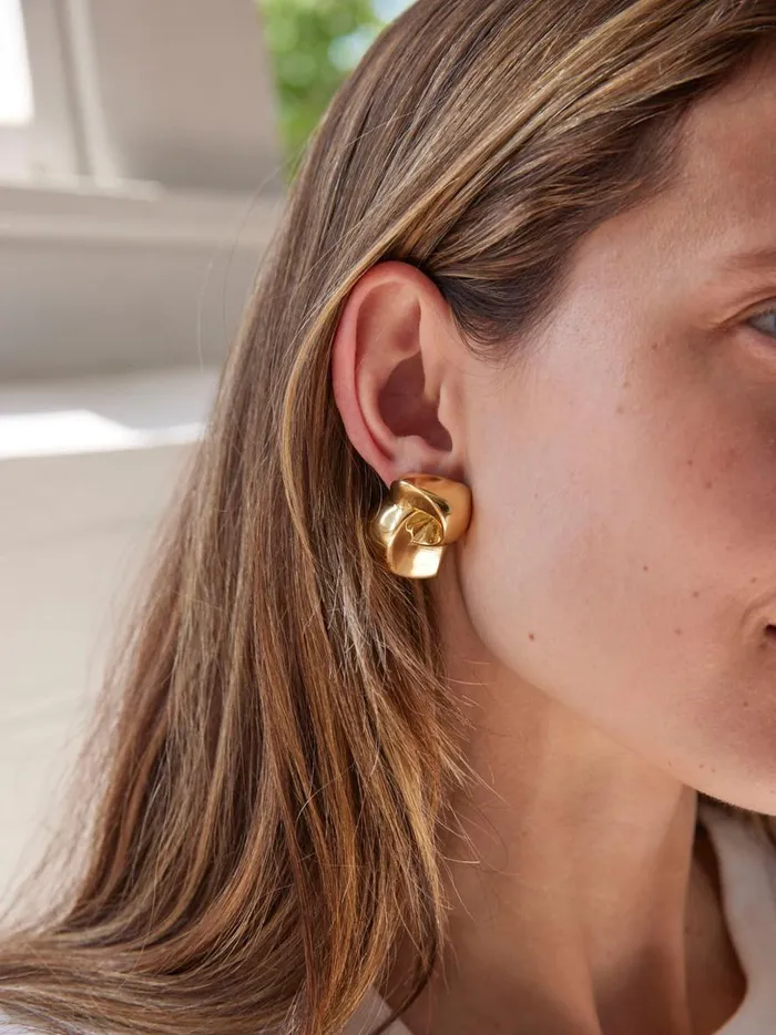 Women Modernist Earrings Gold The UNDONE Earrings Women Modernist Earrings Gold The UNDONE Earrings