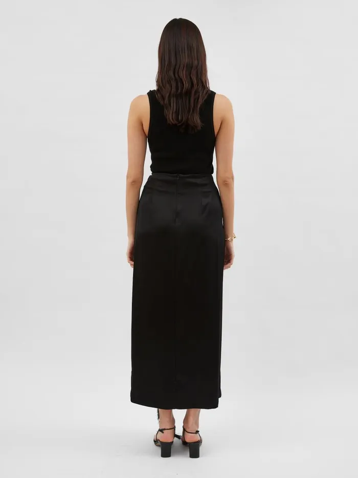 Women Mono Split Column Skirt Black The UNDONE Skirts