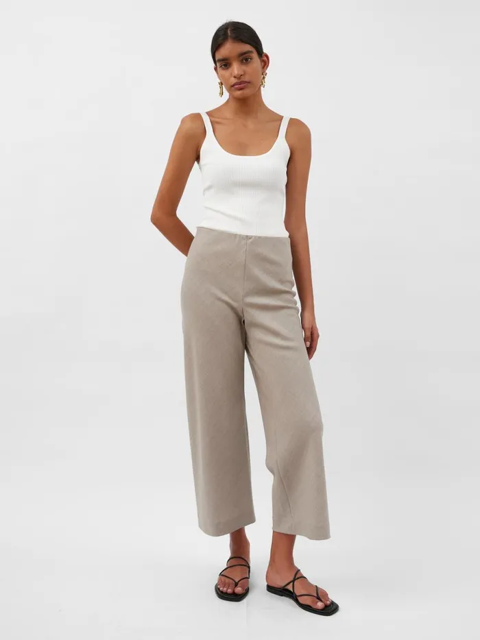 Women Myrna Crop Pant Almond The UNDONE Pants