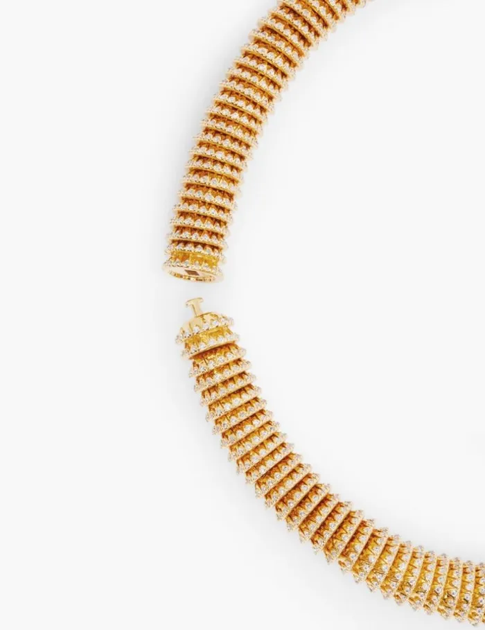 Women Necklaces Zimmermann Cone Pave Necklace Gold