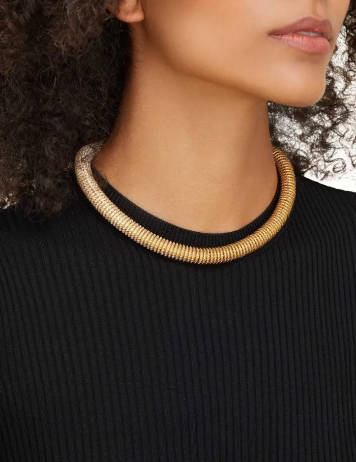 Women Necklaces Zimmermann Cone Pave Necklace Gold