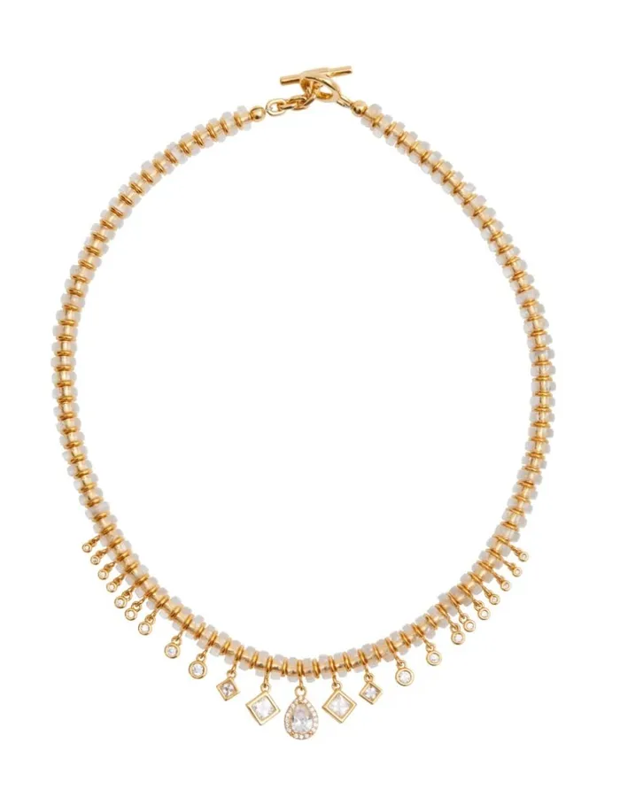 Women Necklaces Zimmermann Crystal Beads Necklace Goldtransparent Quartz