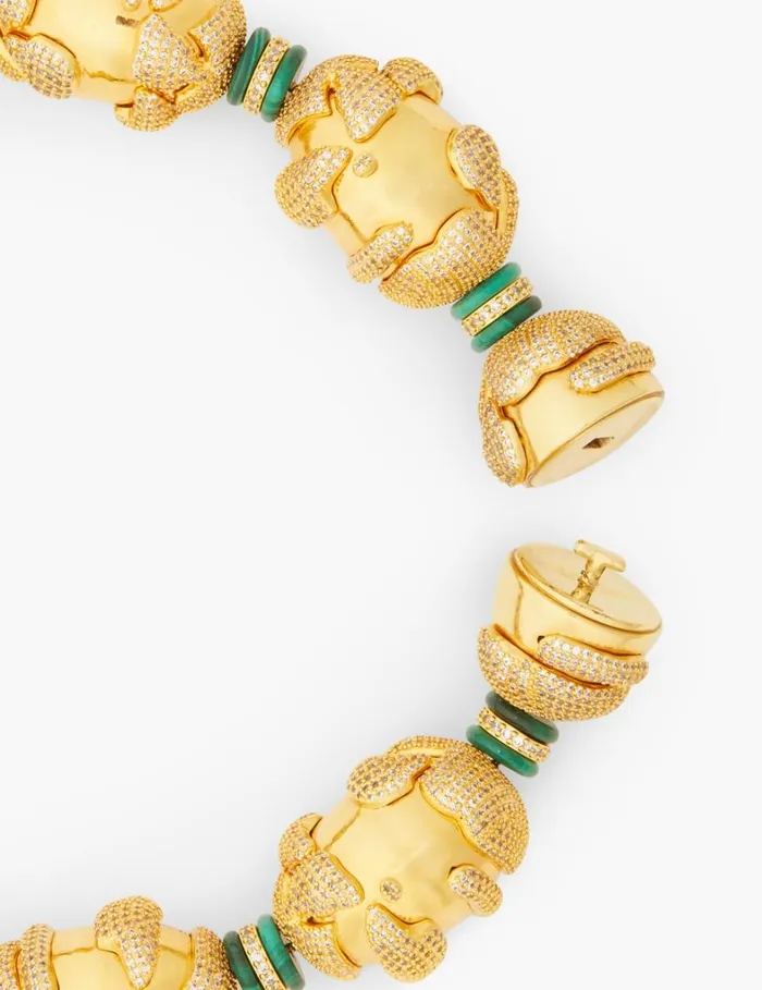 Women Necklaces Zimmermann Zimmermann Midnight Choker Goldmalachite