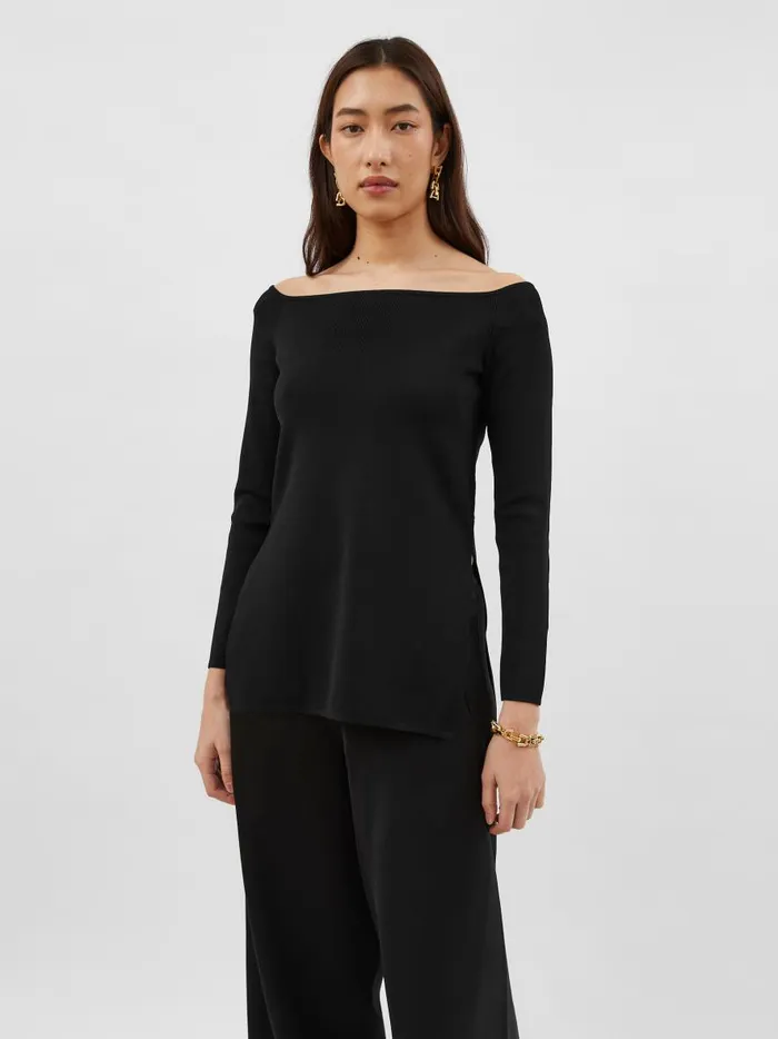 Women Obie Off The Shoulder Top Black The UNDONE Tops