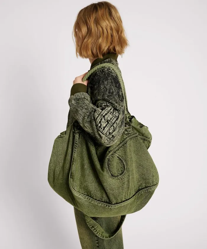 Women One Teaspoon Bags BLACK KHAKI DENIM OVERNIGHTER BAG Women One Teaspoon Bags BLACK KHAKI DENIM OVERNIGHTER BAG