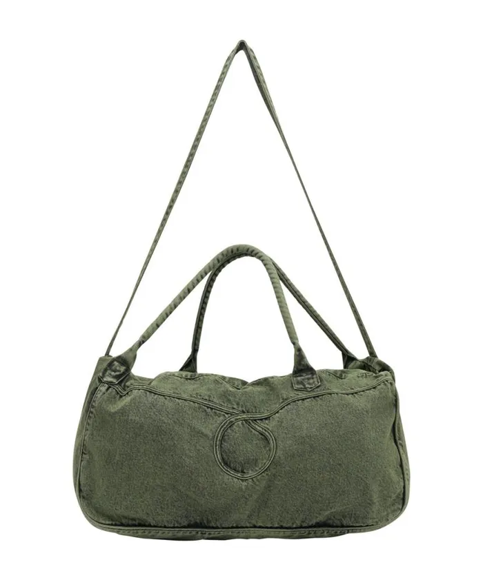 Women One Teaspoon Bags BLACK KHAKI DENIM OVERNIGHTER BAG Women One Teaspoon Bags BLACK KHAKI DENIM OVERNIGHTER BAG