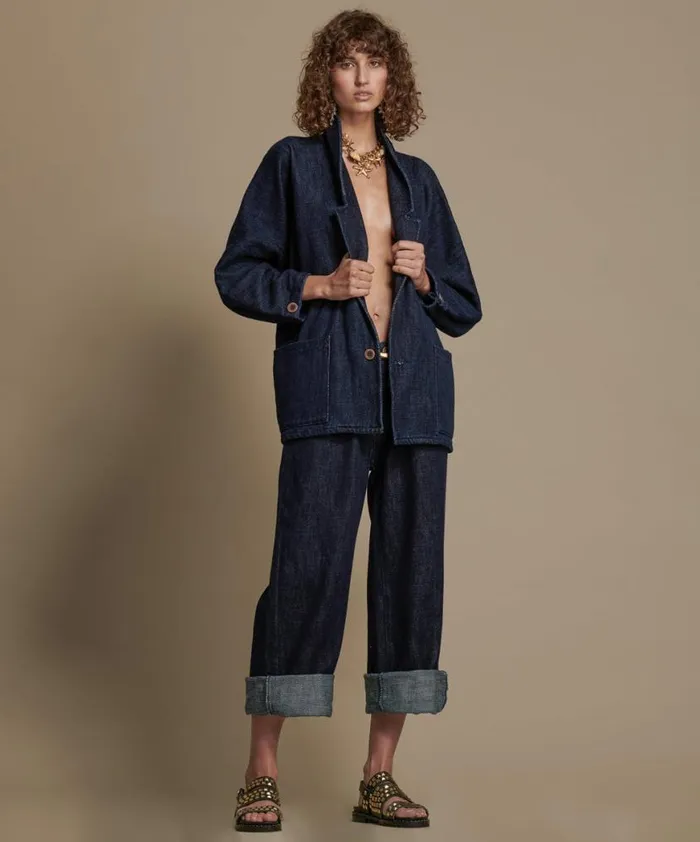 Women One Teaspoon Bags BLUE CRAFT SMITHS TROUSER JEAN