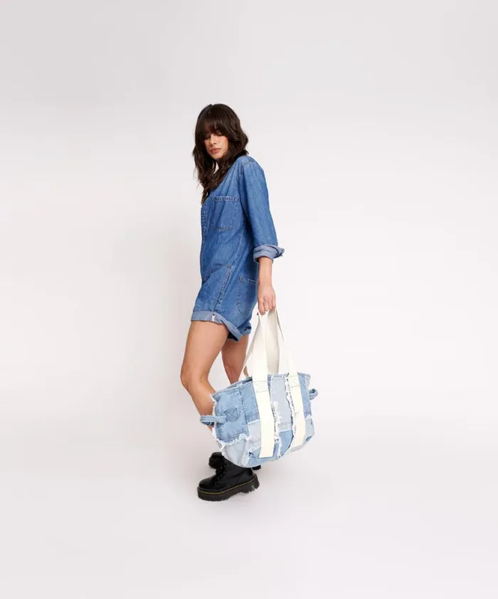 Women One Teaspoon Bags DENIM WEEKENDER BAG Women One Teaspoon Bags DENIM WEEKENDER BAG