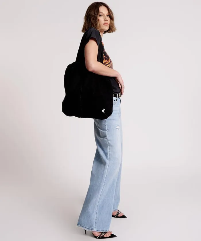 Women One Teaspoon Bags DOUBLE BASS DENIM TOTE Women One Teaspoon Bags DOUBLE BASS DENIM TOTE